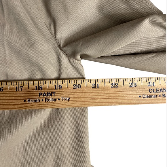 Misty Harbor Trench Coat Hooded Beige Kahaki Long Belted Jacket Women’s 12 Vtg - Picture 10 of 16